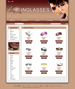 Sunglasses E-Commerce Template