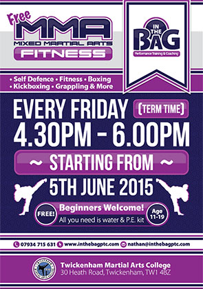 In The Bag MMA Fitness Flyer/ Poster