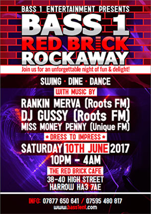 Flyer – Bass 1 Red Brick Rockaway